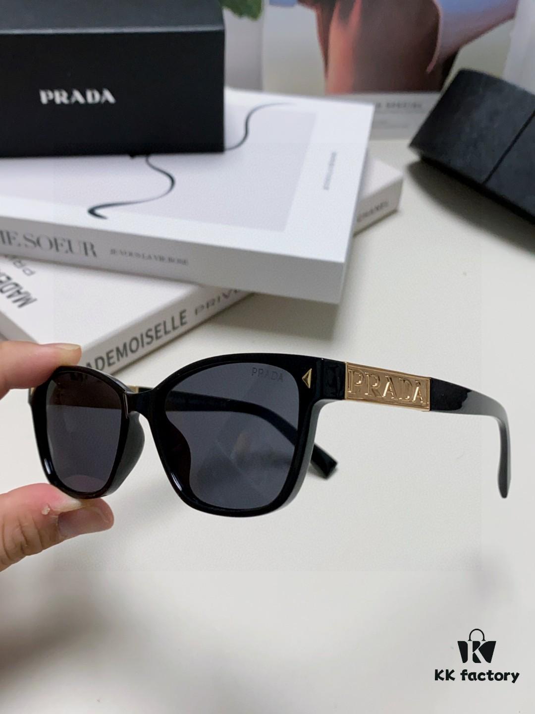 Prada 2025 New Arrival Men's Retro Fashion Oversized Sunglasses Unisex UV Protection Driving Glasses