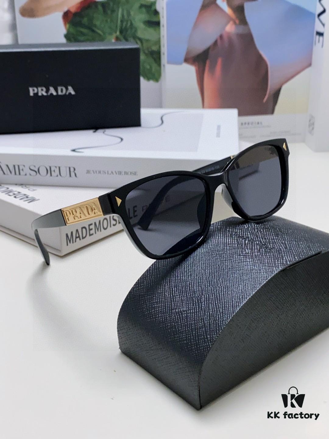 Prada 2025 New Arrival Men's Retro Fashion Oversized Sunglasses Unisex UV Protection Driving Glasses