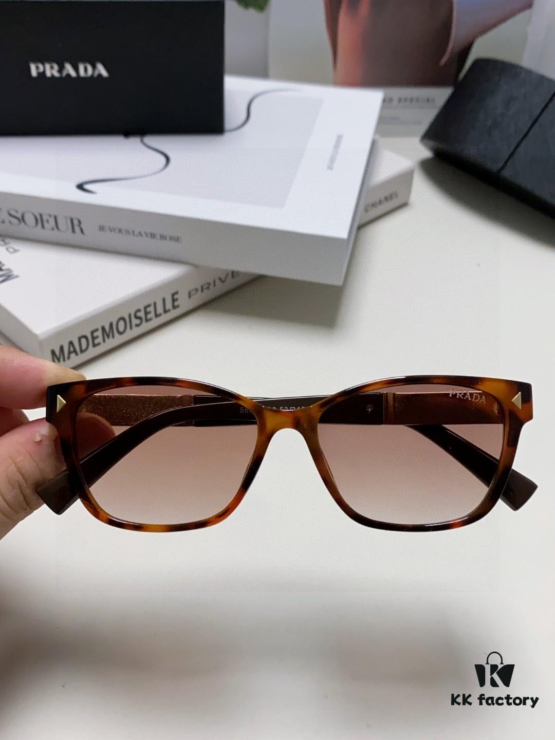 Prada 2025 New Arrival Unisex Retro Fashion Oversized Sunglasses for Men and Women, UV-Protective Driving Eyewear