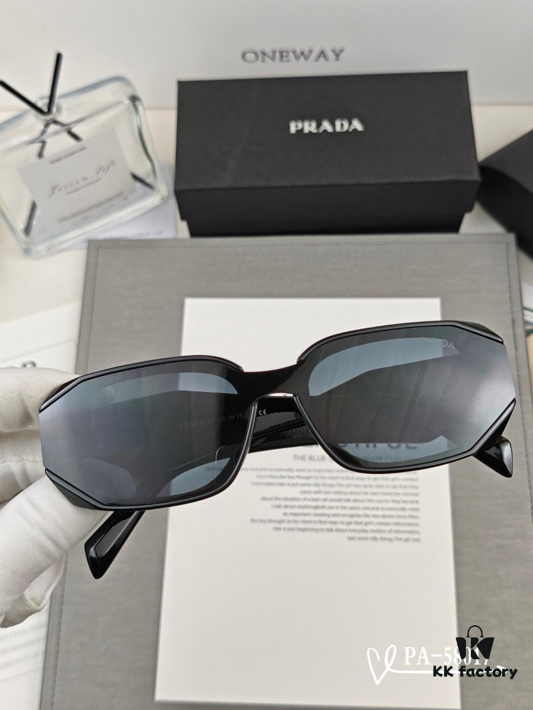 PRADA - New Model Sunglasses with Polaroid Resin Lenses, Lightweight TR Frame, UV Protection, Fashionable Unisex Design for Travel and Driving