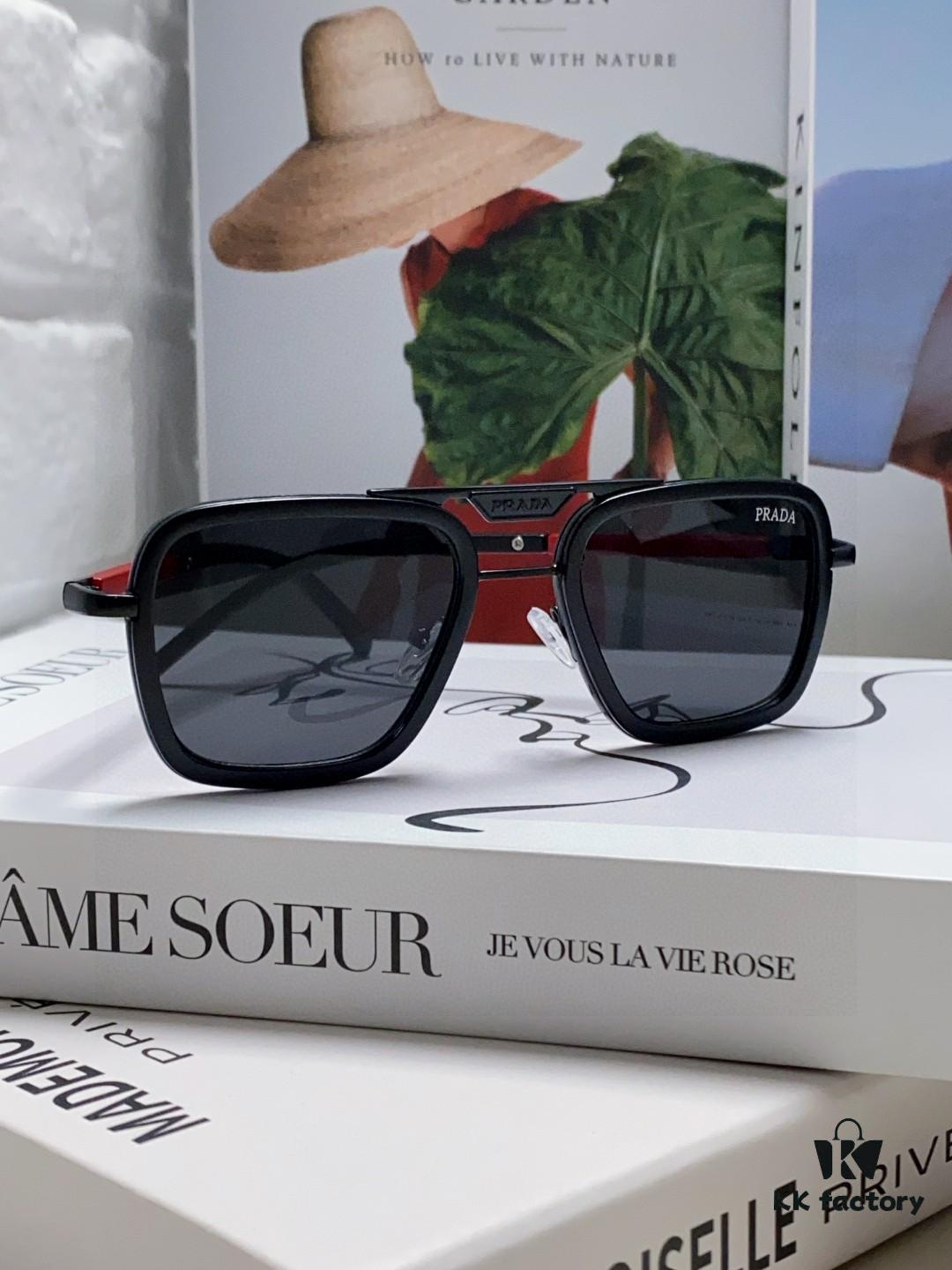 Prada 2025 New Arrival Sunglasses, Fashionable Metal Oversized Unisex Sun Glasses for Men and Women