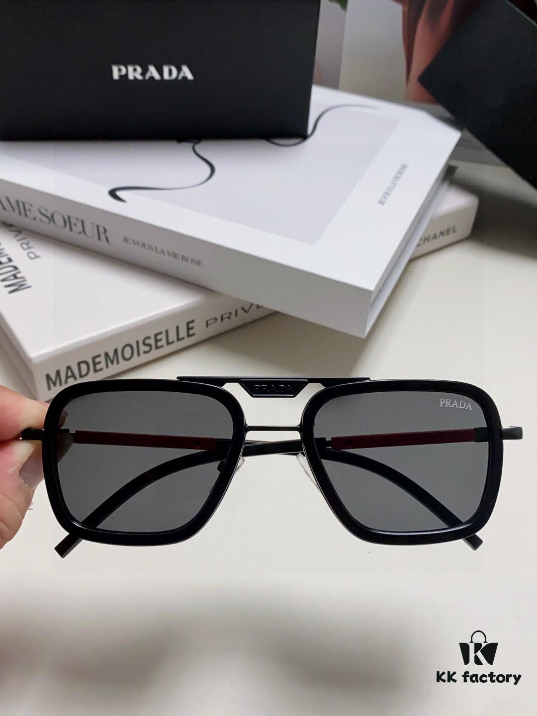 Prada 2025 New Arrival Sunglasses, Fashionable Metal Oversized Unisex Sun Glasses for Men and Women