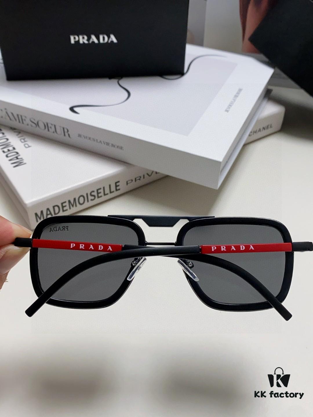 Prada 2025 New Arrival Sunglasses, Fashionable Metal Oversized Unisex Sun Glasses for Men and Women