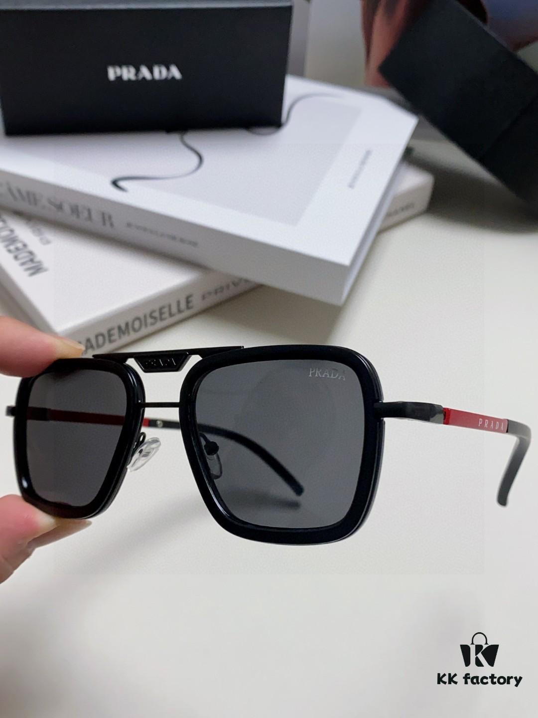 Prada 2025 New Arrival Sunglasses, Fashionable Metal Oversized Unisex Sun Glasses for Men and Women