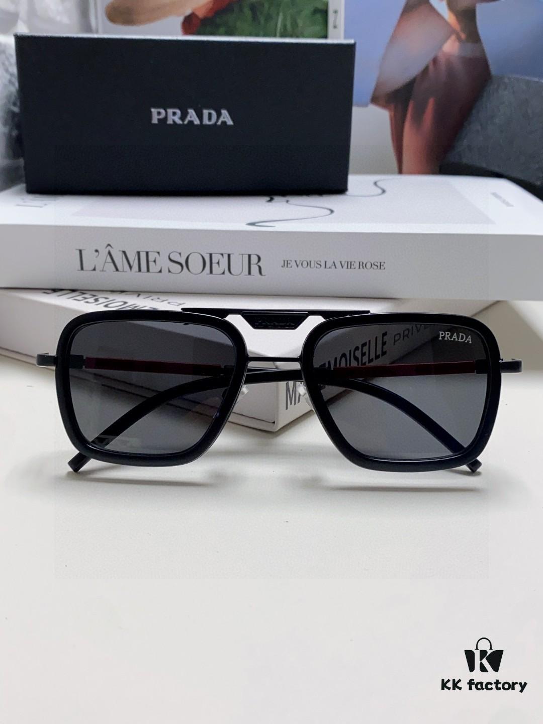 Prada 2025 New Arrival Sunglasses, Fashionable Metal Oversized Unisex Sun Glasses for Men and Women