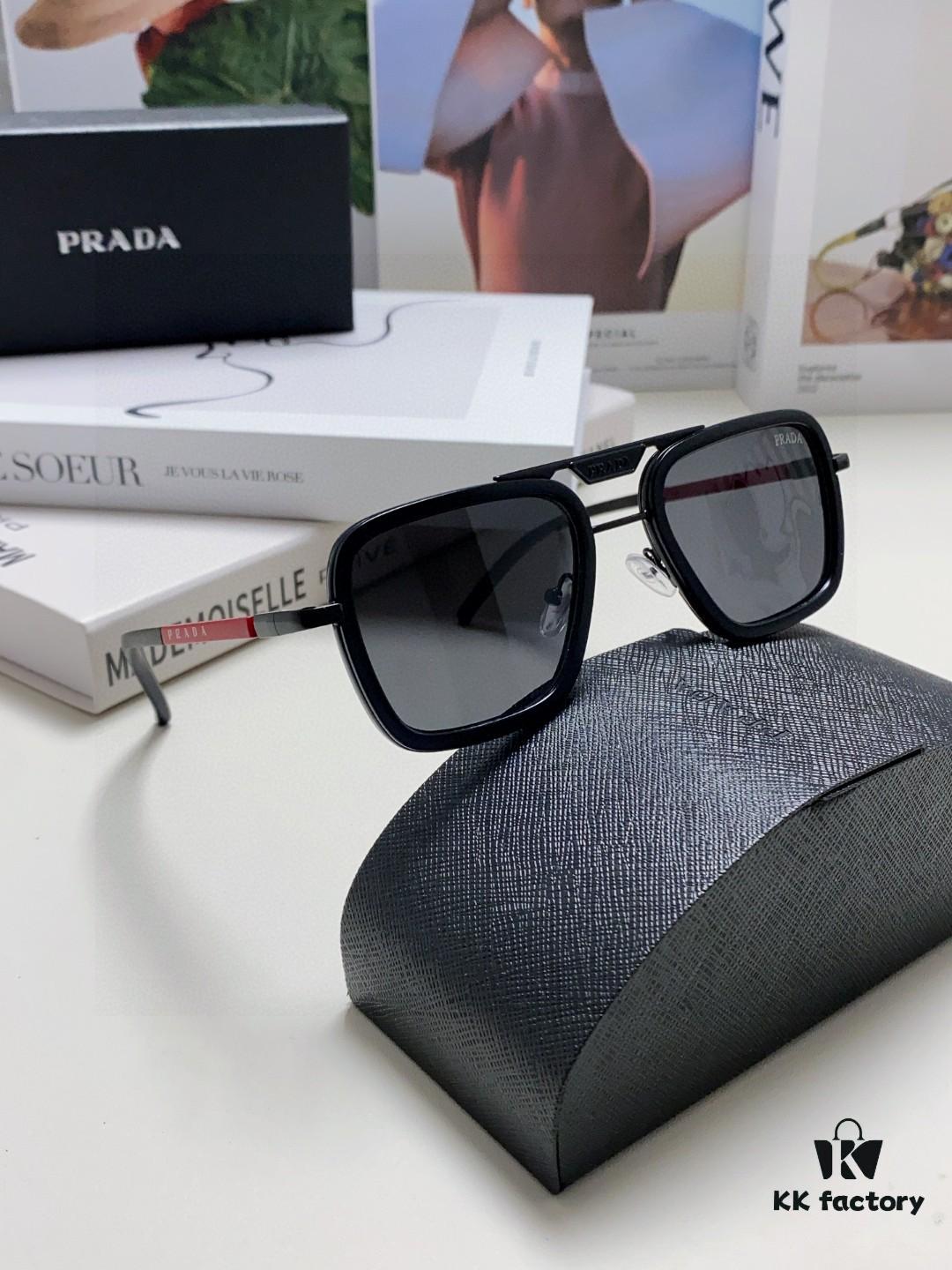 Prada 2025 New Arrival Sunglasses, Fashionable Metal Oversized Unisex Sun Glasses for Men and Women