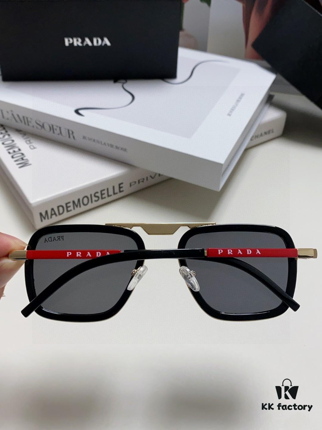 Prada 2025 New Arrival Sunglasses, Fashionable Metal Oversized Unisex Sun Glasses for Men and Women