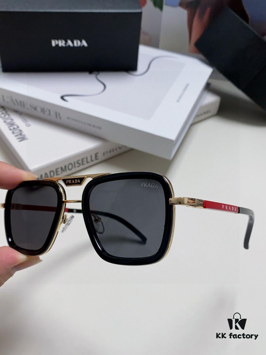 Prada 2025 New Arrival Sunglasses, Fashionable Metal Oversized Unisex Sun Glasses for Men and Women