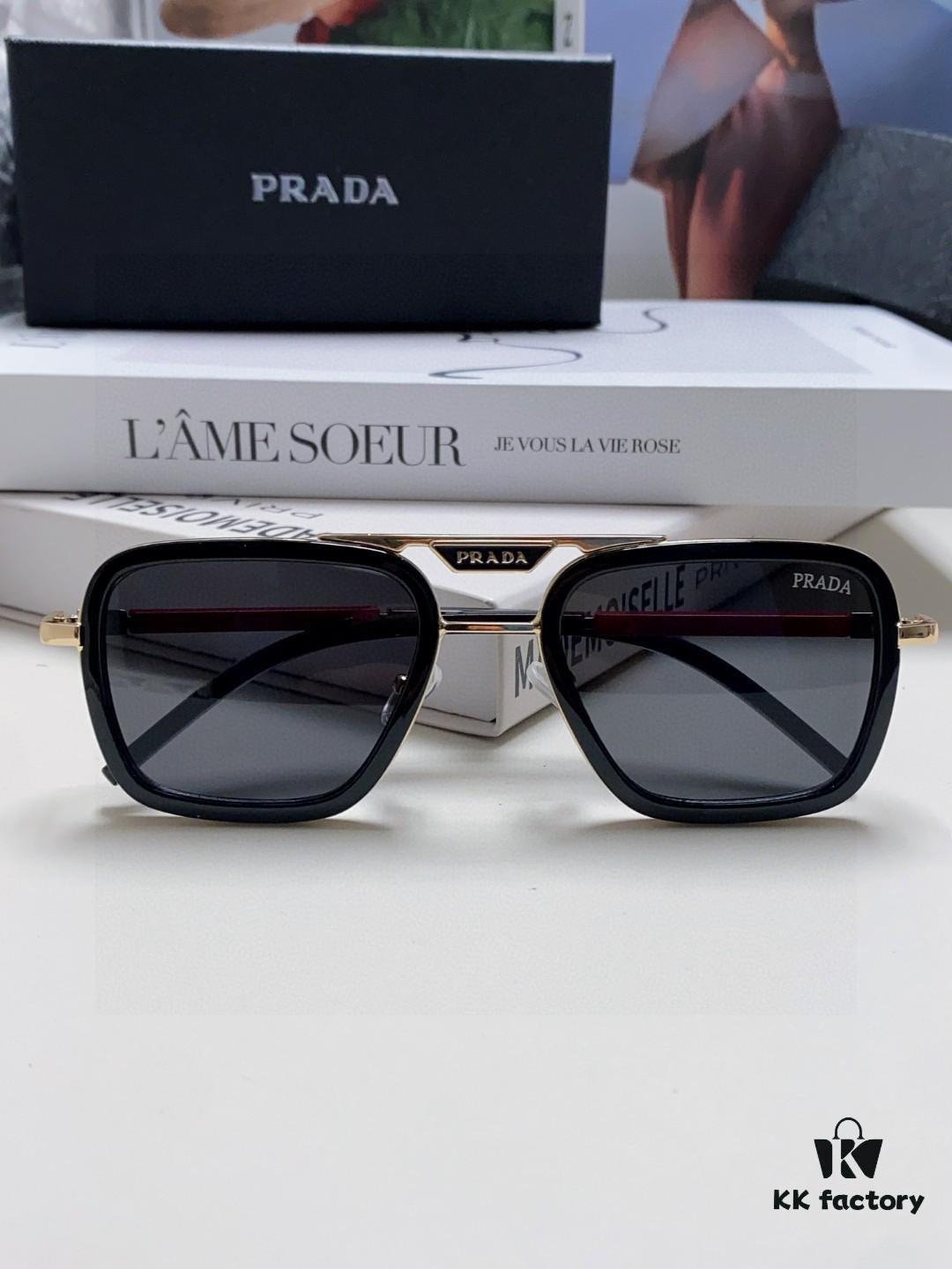 Prada 2025 New Arrival Sunglasses, Fashionable Metal Oversized Unisex Sun Glasses for Men and Women