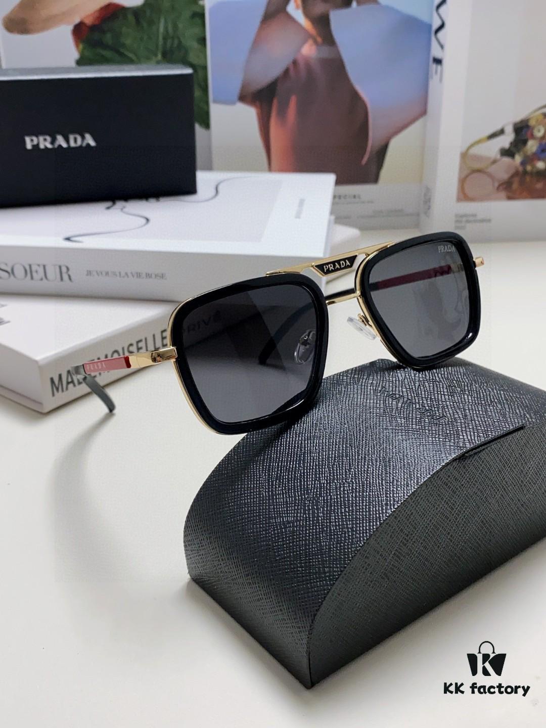 Prada 2025 New Arrival Sunglasses, Fashionable Metal Oversized Unisex Sun Glasses for Men and Women