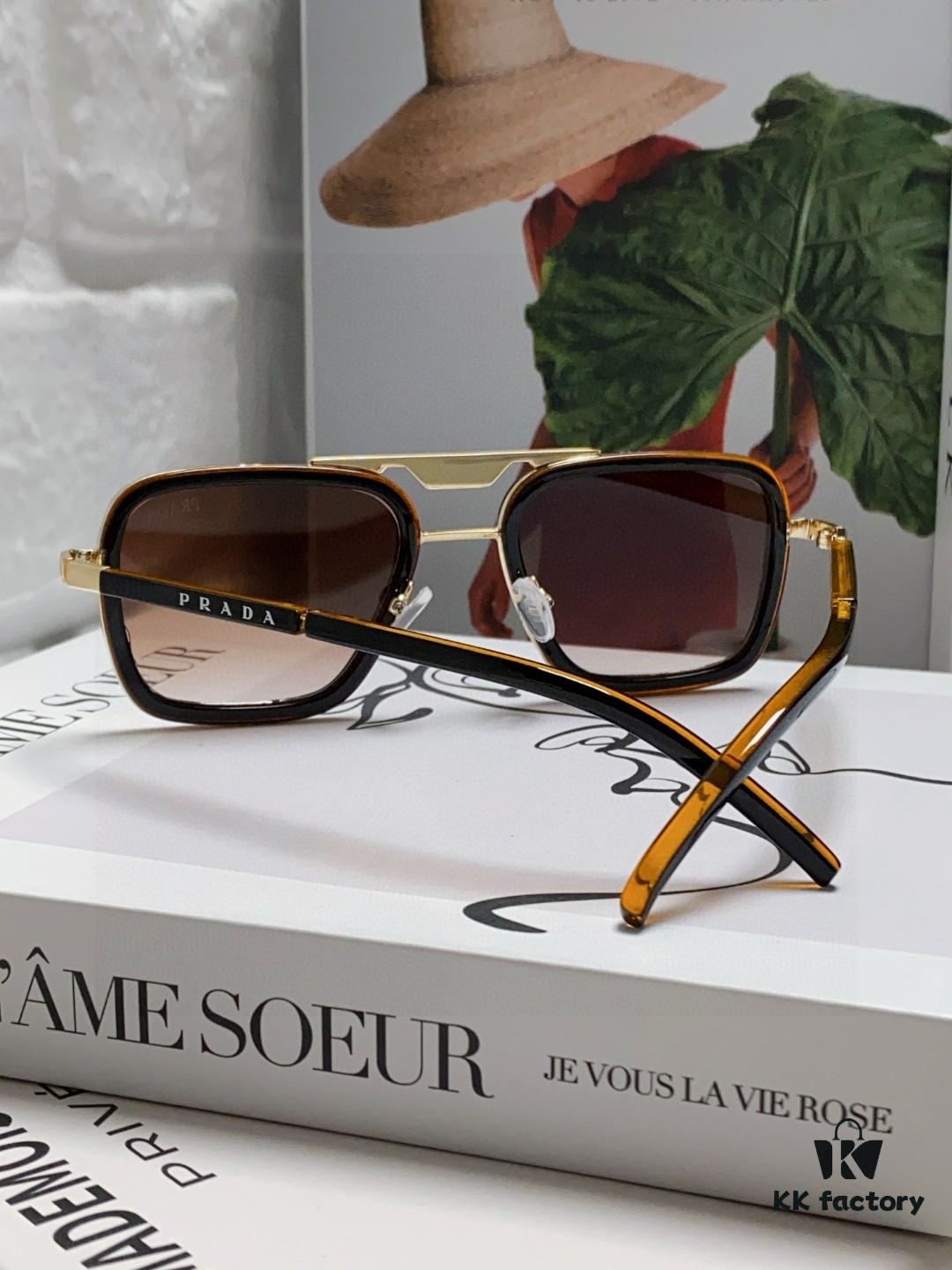 Prada 2025 New Arrival Sunglasses, Fashion Metal Oversized Unisex Sun Glasses for Men and Women