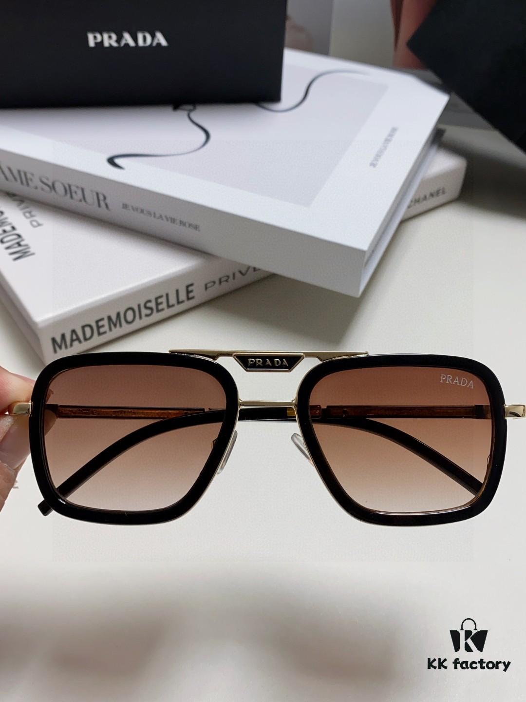 Prada 2025 New Arrival Sunglasses, Fashion Metal Oversized Unisex Sun Glasses for Men and Women