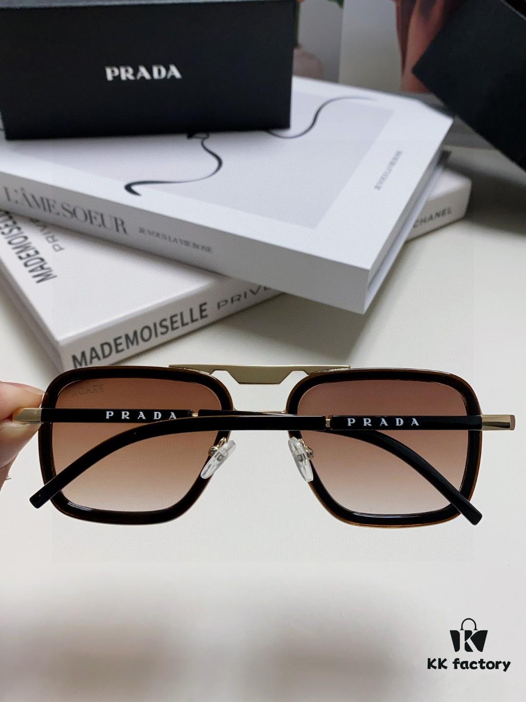 Prada 2025 New Arrival Sunglasses, Fashion Metal Oversized Unisex Sun Glasses for Men and Women