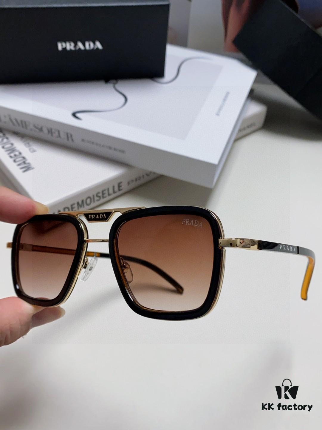 Prada 2025 New Arrival Sunglasses, Fashion Metal Oversized Unisex Sun Glasses for Men and Women