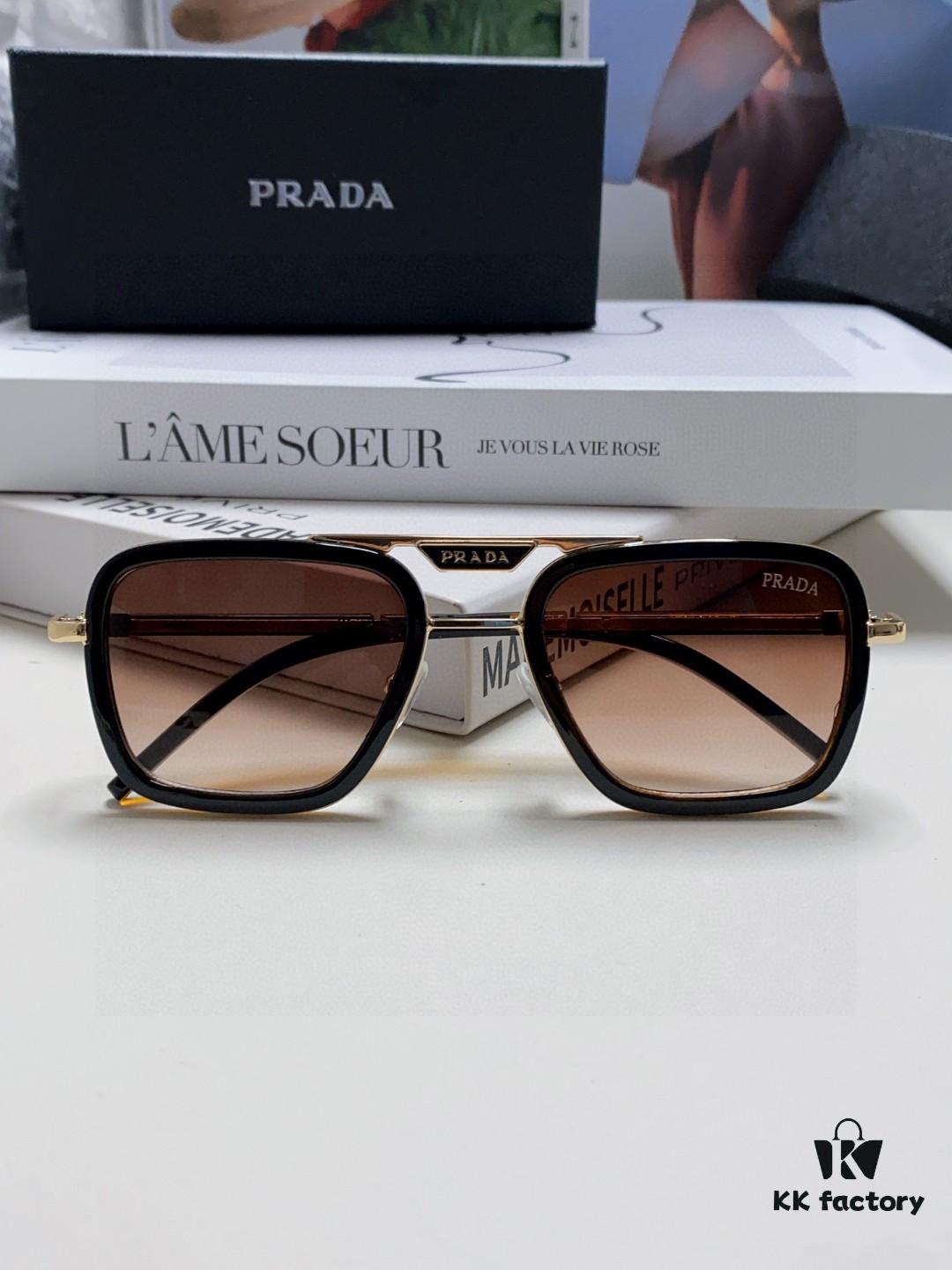 Prada 2025 New Arrival Sunglasses, Fashion Metal Oversized Unisex Sun Glasses for Men and Women