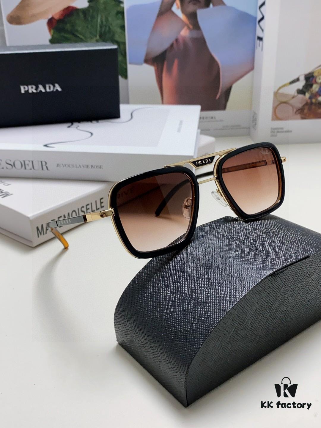 Prada 2025 New Arrival Sunglasses, Fashion Metal Oversized Unisex Sun Glasses for Men and Women