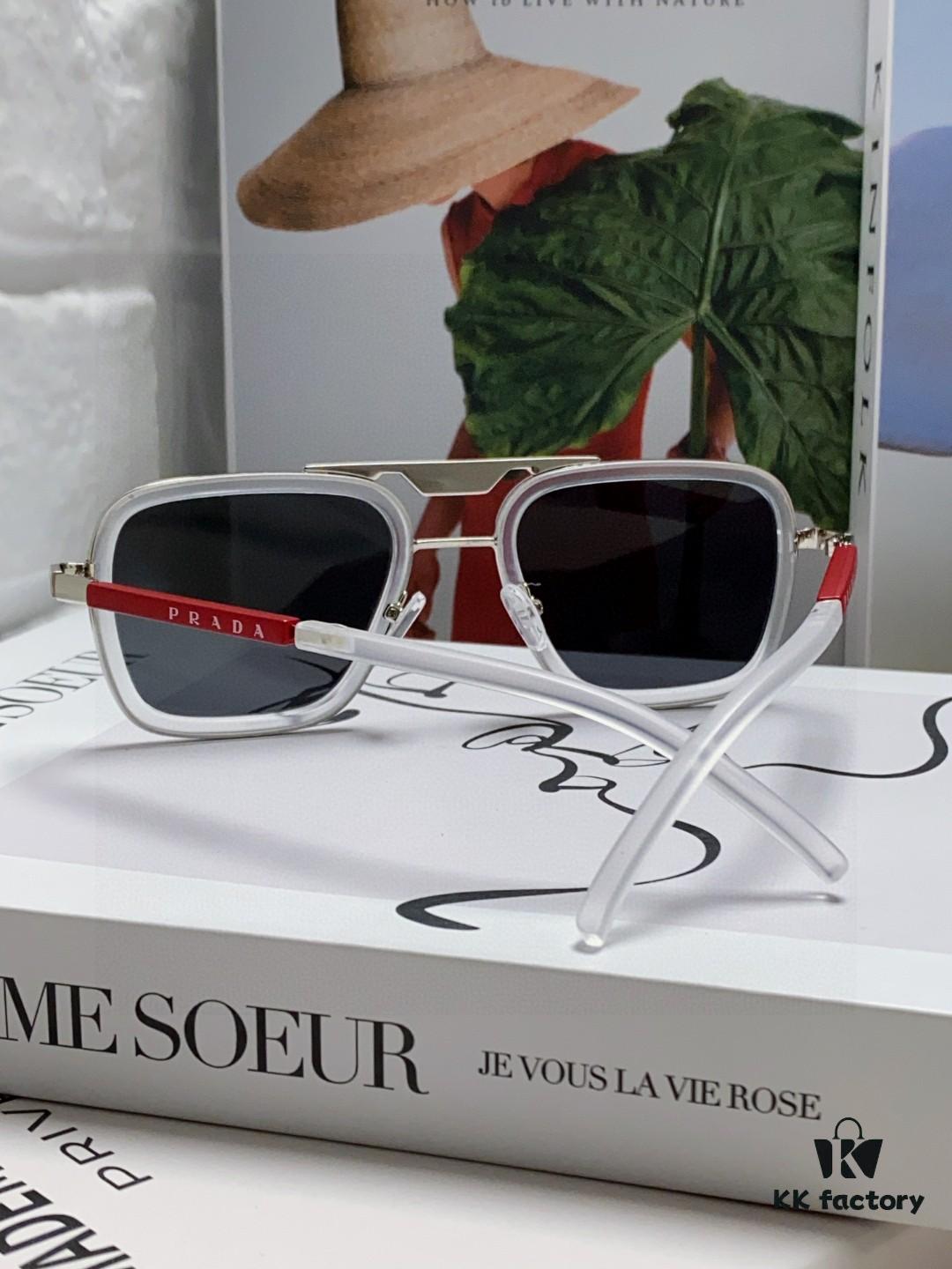 Prada 2025 New Arrival Sunglasses, Fashionable Metal Oversized Unisex Sun Glasses for Men and Women