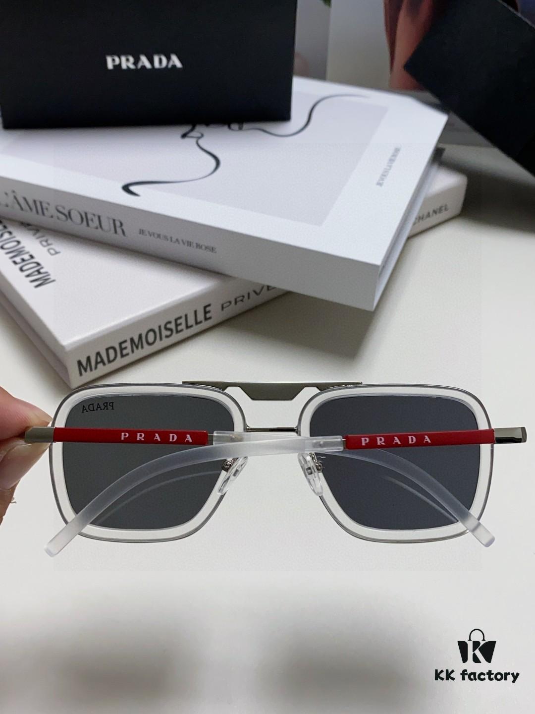 Prada 2025 New Arrival Sunglasses, Fashionable Metal Oversized Unisex Sun Glasses for Men and Women