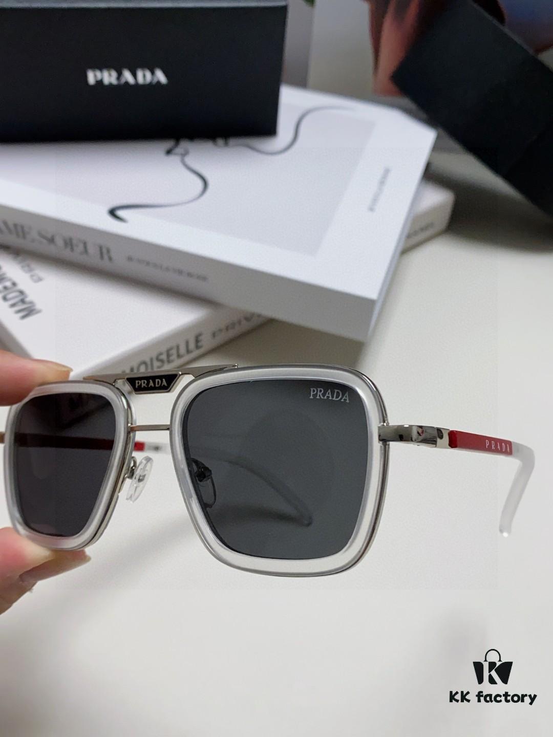 Prada 2025 New Arrival Sunglasses, Fashionable Metal Oversized Unisex Sun Glasses for Men and Women