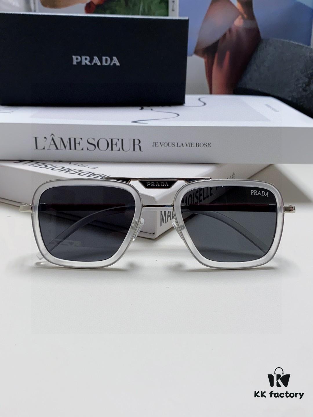 Prada 2025 New Arrival Sunglasses, Fashionable Metal Oversized Unisex Sun Glasses for Men and Women