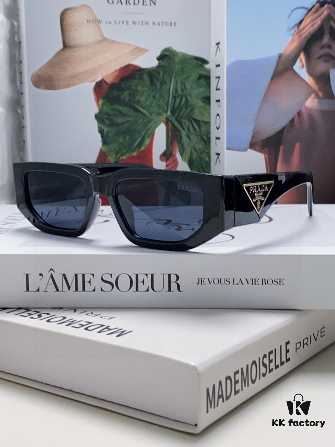 Prada New Model Sunglasses Classic Triangle Logo Fashion Unisex Sunglasses