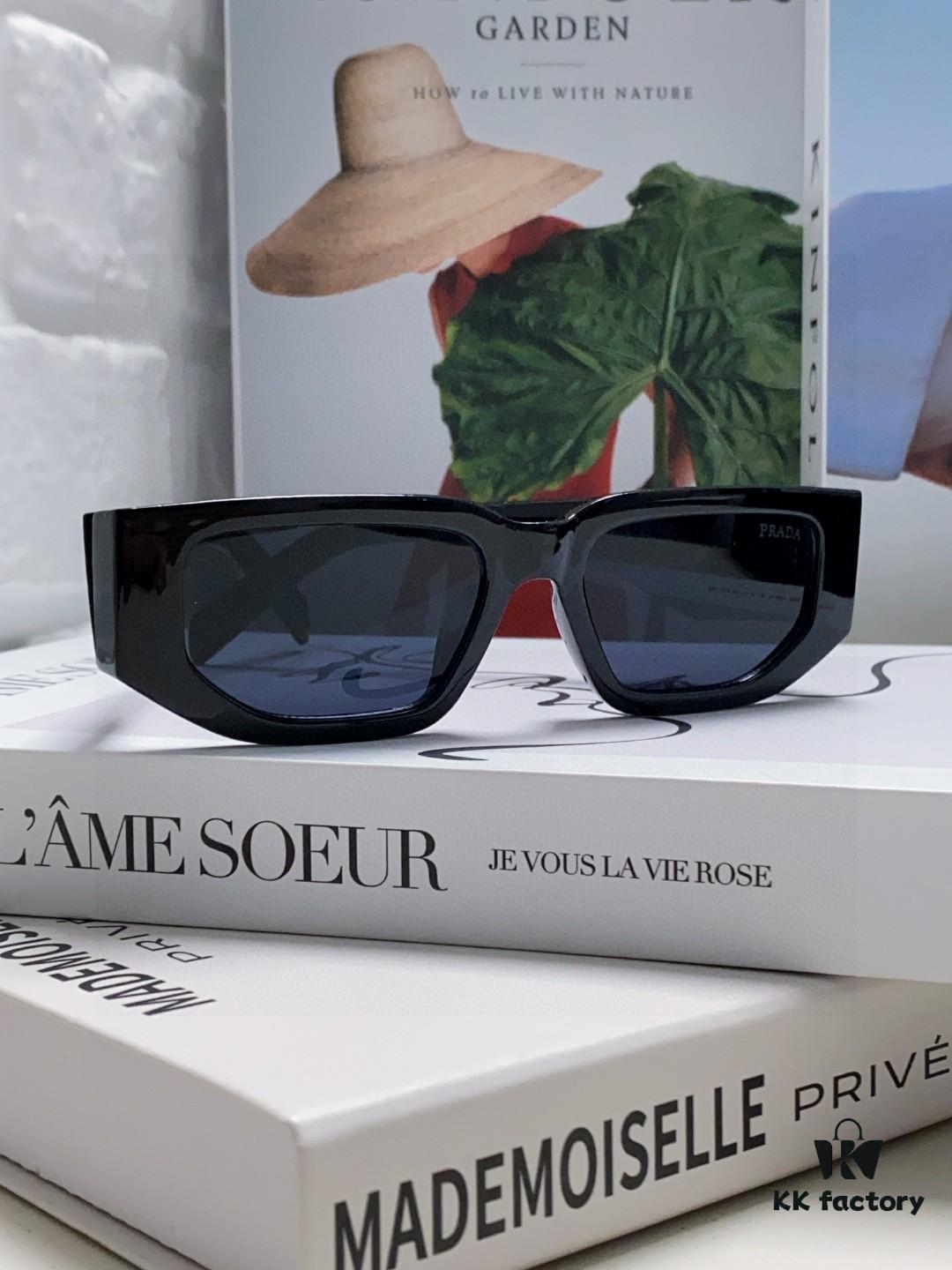 Prada New Model Sunglasses Classic Triangle Logo Fashion Unisex Sunglasses