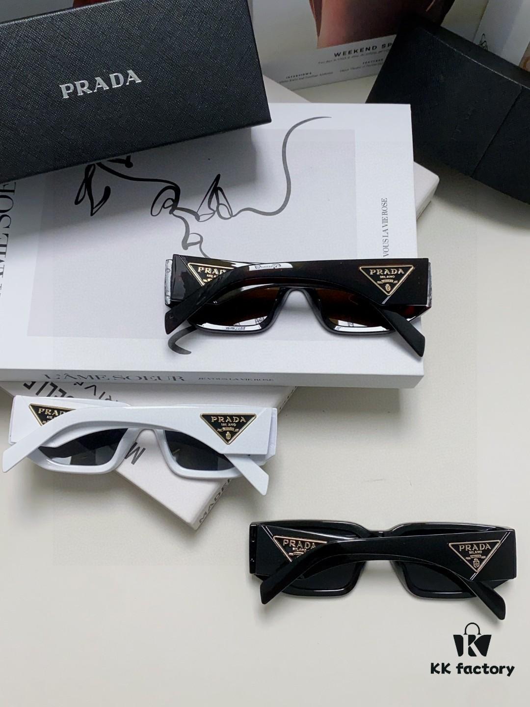 Prada New Model Sunglasses Classic Triangle Logo Fashion Unisex Sunglasses