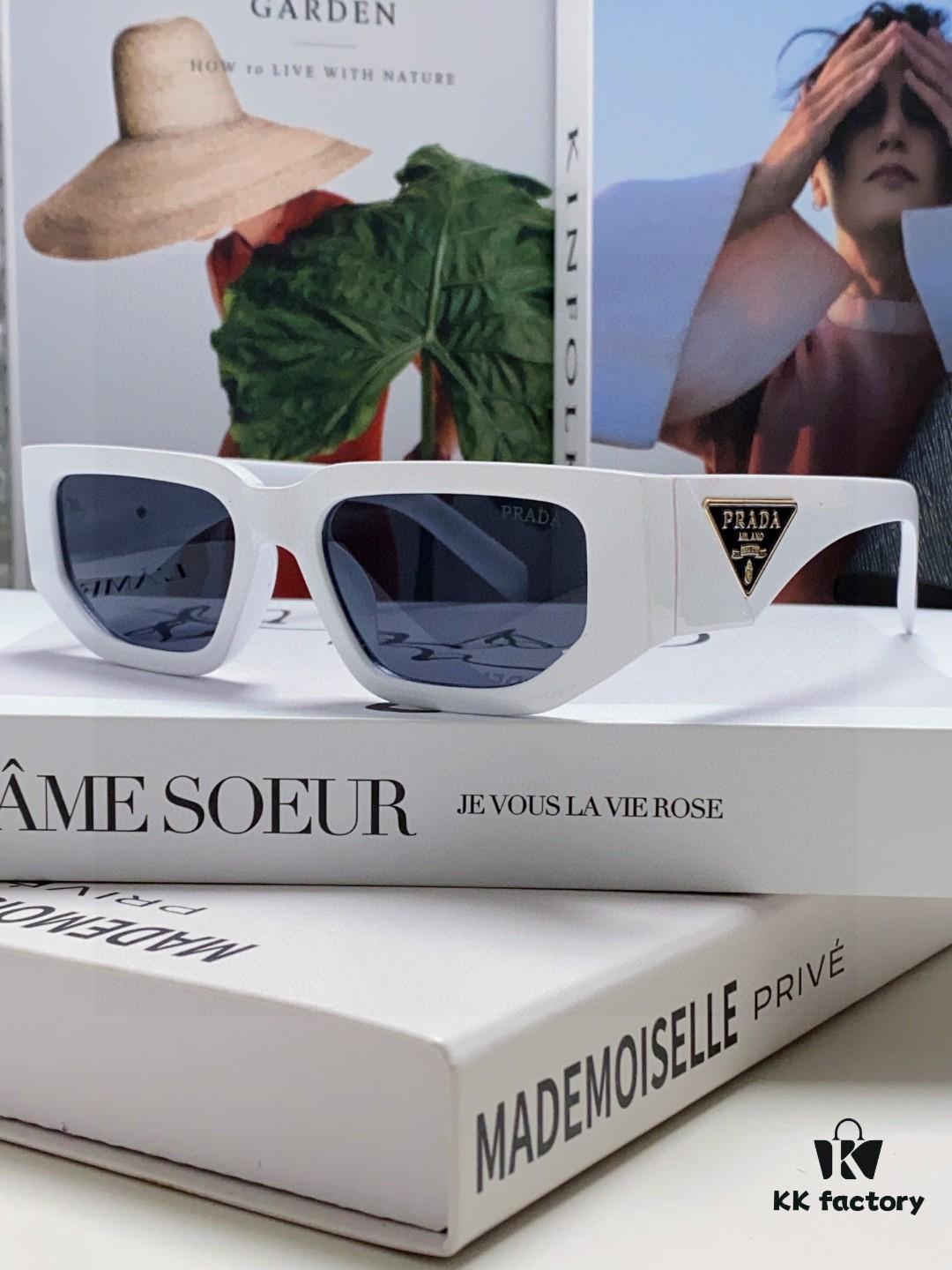 Prada New Model Sunglasses Classic Triangle Logo Fashion Unisex Eyewear