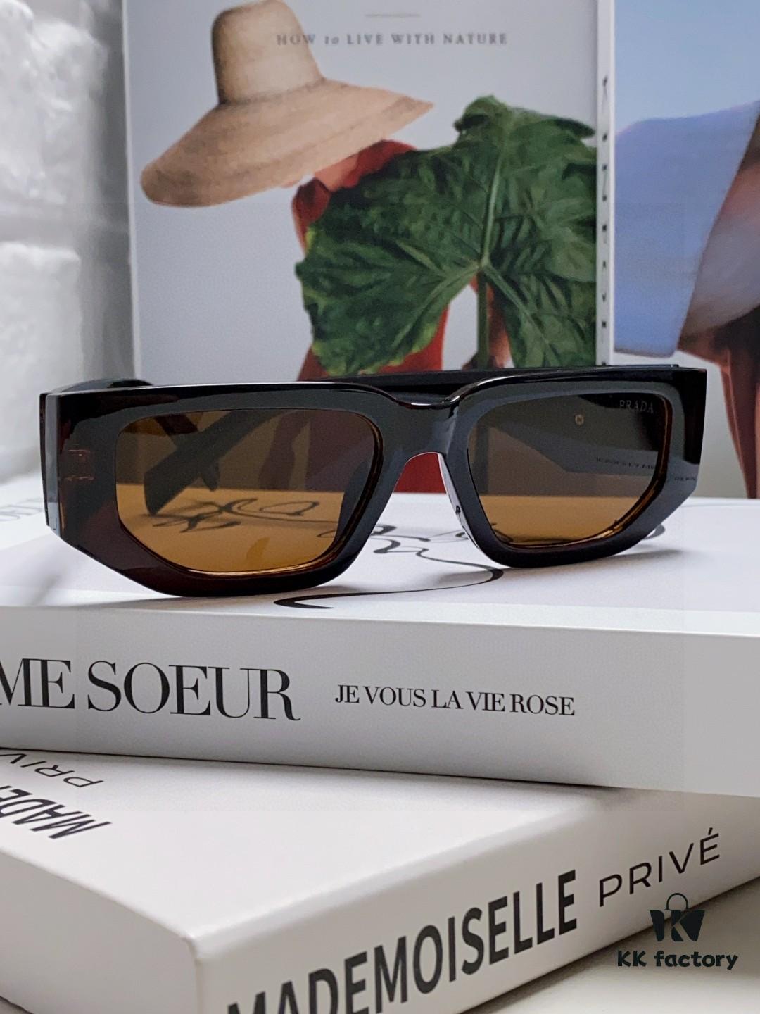 Prada New Model Sunglasses Classic Triangle Logo Fashion Unisex Sunglasses