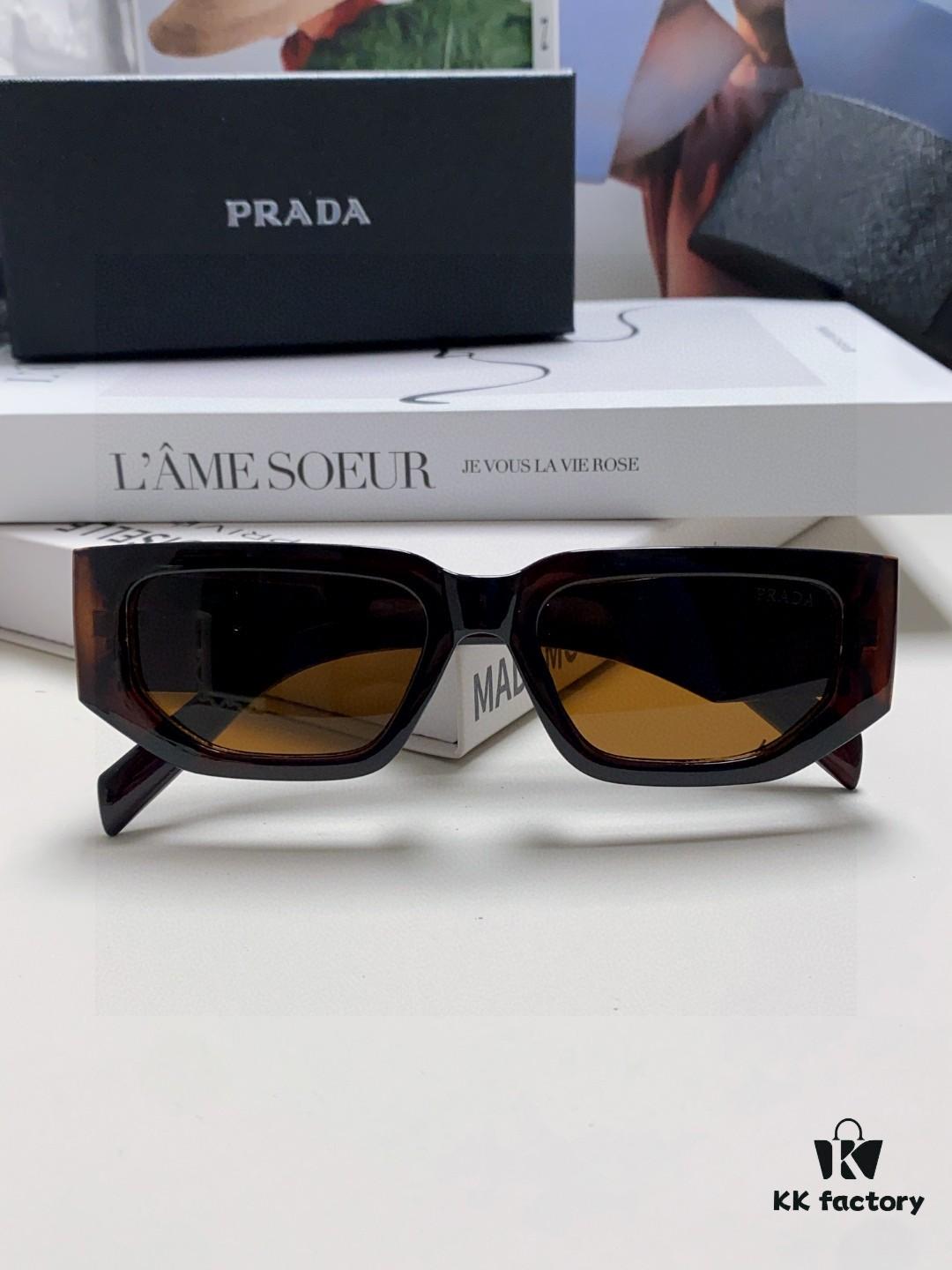Prada New Model Sunglasses Classic Triangle Logo Fashion Unisex Sunglasses
