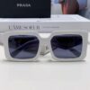 Prada 2025 Fashion Metal Polygonal Oversized Sunglasses Unisex, Stylish Sun Protection with Checkered Lens