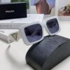 Prada 2025 Fashion Metal Polygonal Oversized Sunglasses Unisex, Stylish Sun Protection with Checkered Lens