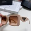 Prada 2025 Fashion Metal Polygonal Oversized Sunglasses Unisex, Checkered Lens Sunglasses for Men and Women