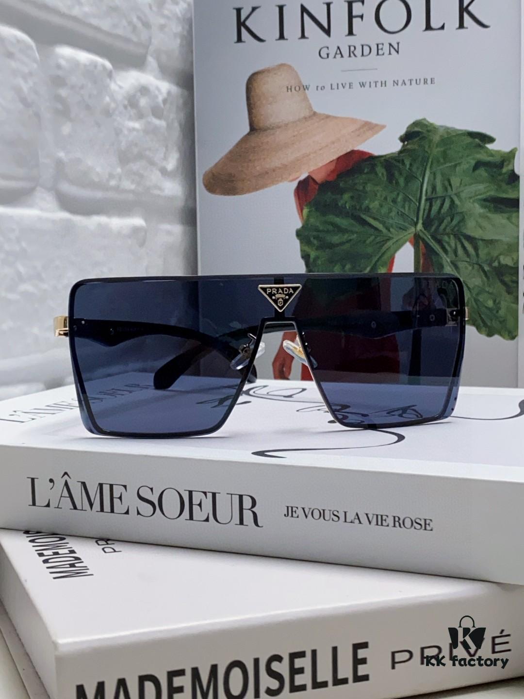 Prada 2025 New Large-Frame Unisex Sunglasses, Fashionable and Trendy Casual Shades, Travel and Driving Sun Glasses