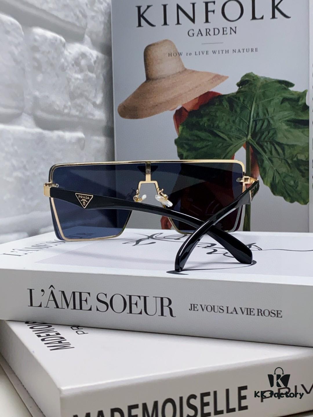 Prada 2025 New Large-Frame Unisex Sunglasses, Fashionable and Trendy Casual Shades, Travel and Driving Sun Glasses