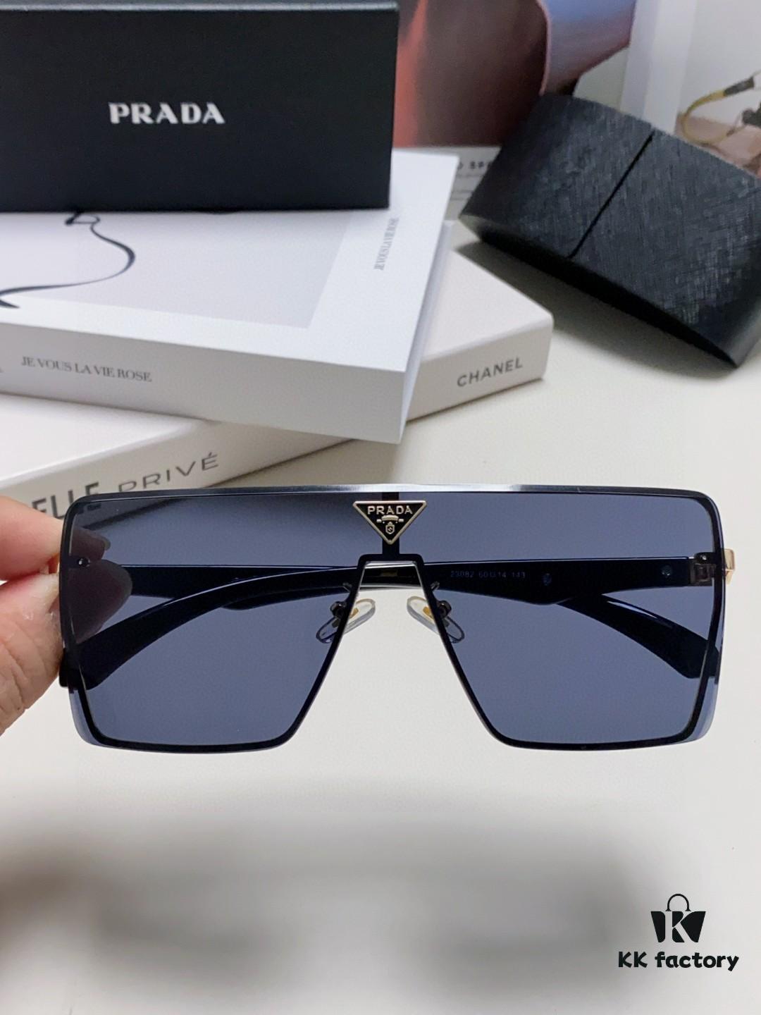 Prada 2025 New Large-Frame Unisex Sunglasses, Fashionable and Trendy Casual Shades, Travel and Driving Sun Glasses
