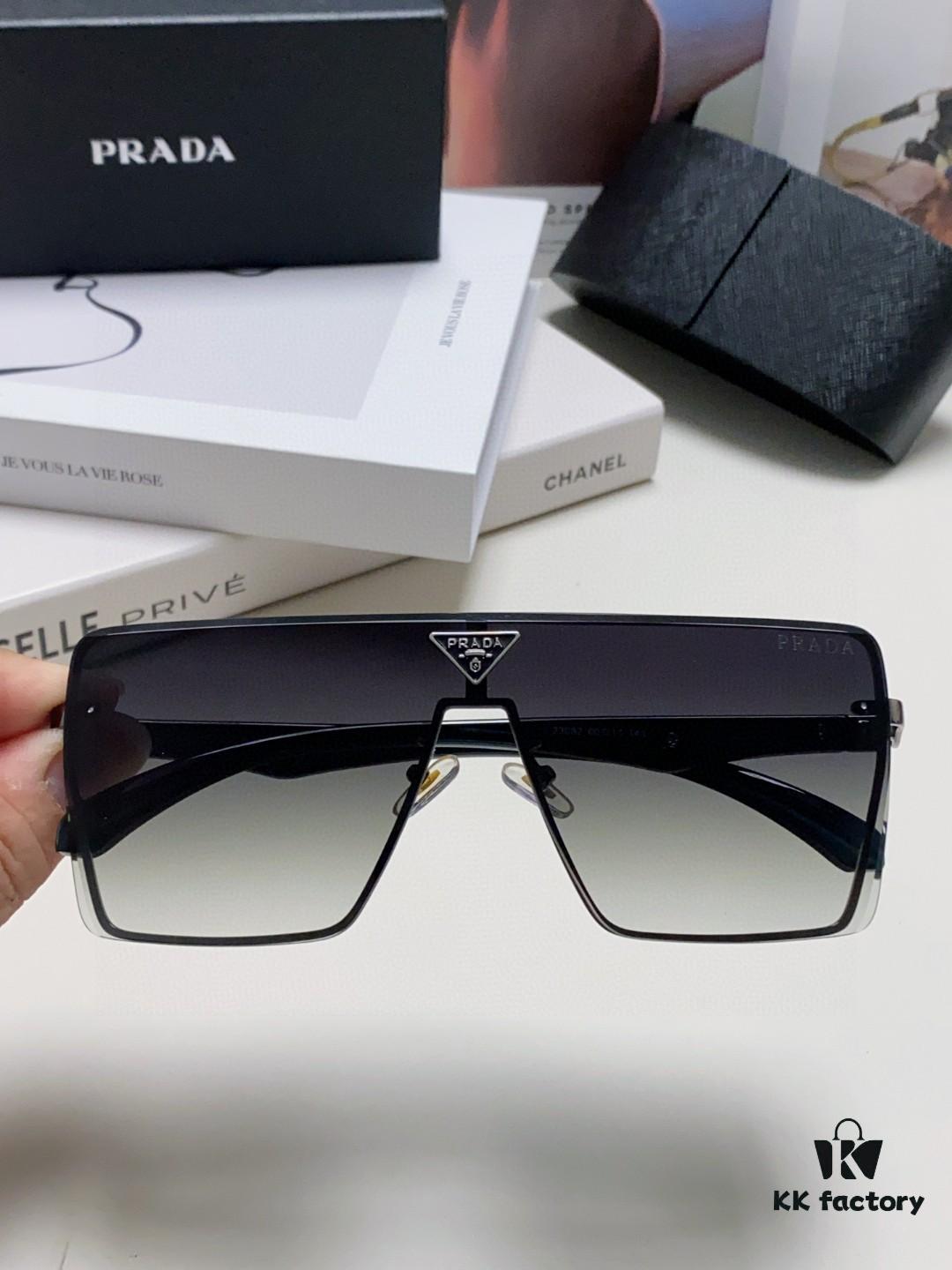 Prada 2025 New Large-Frame Unisex Sunglasses, Fashionable and Trendy Casual Shades, Travel and Driving Sun Glasses