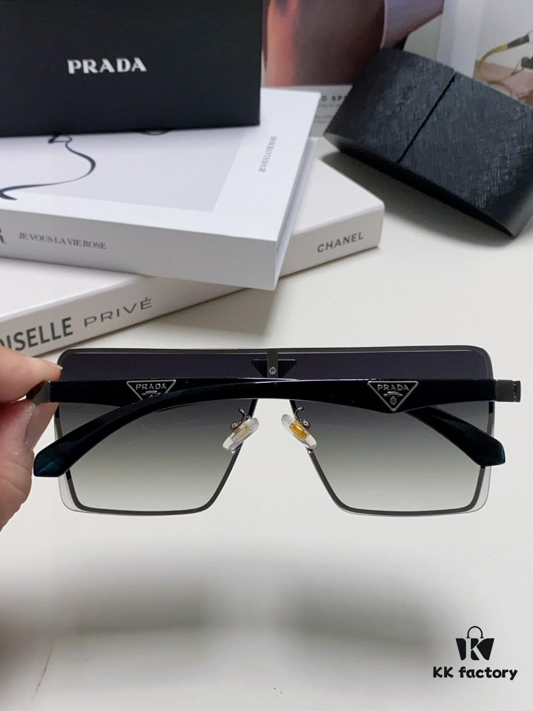 Prada 2025 New Large-Frame Unisex Sunglasses, Fashionable and Trendy Casual Shades, Travel and Driving Sun Glasses