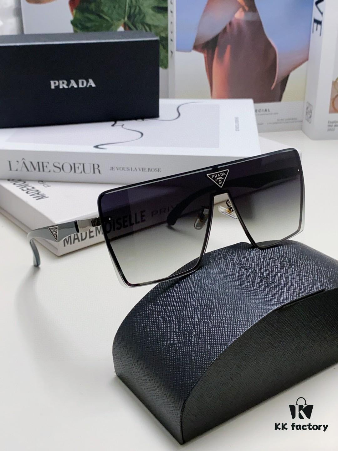 Prada 2025 New Large-Frame Unisex Sunglasses, Fashionable and Trendy Casual Shades, Travel and Driving Sun Glasses