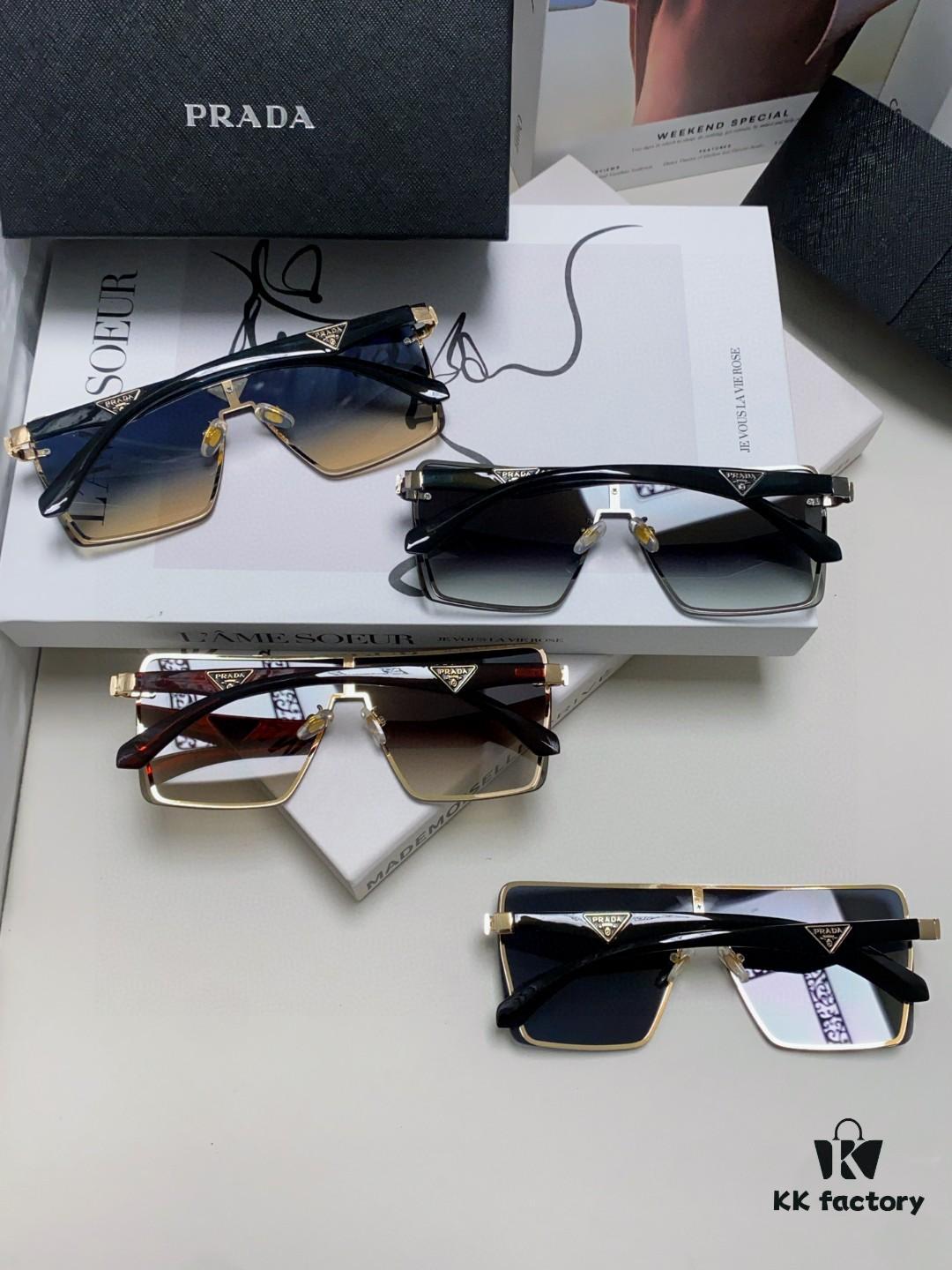 Prada 2025 New Large-Frame Unisex Sunglasses, Fashionable and Trendy Casual Shades, Travel and Driving Sun Glasses