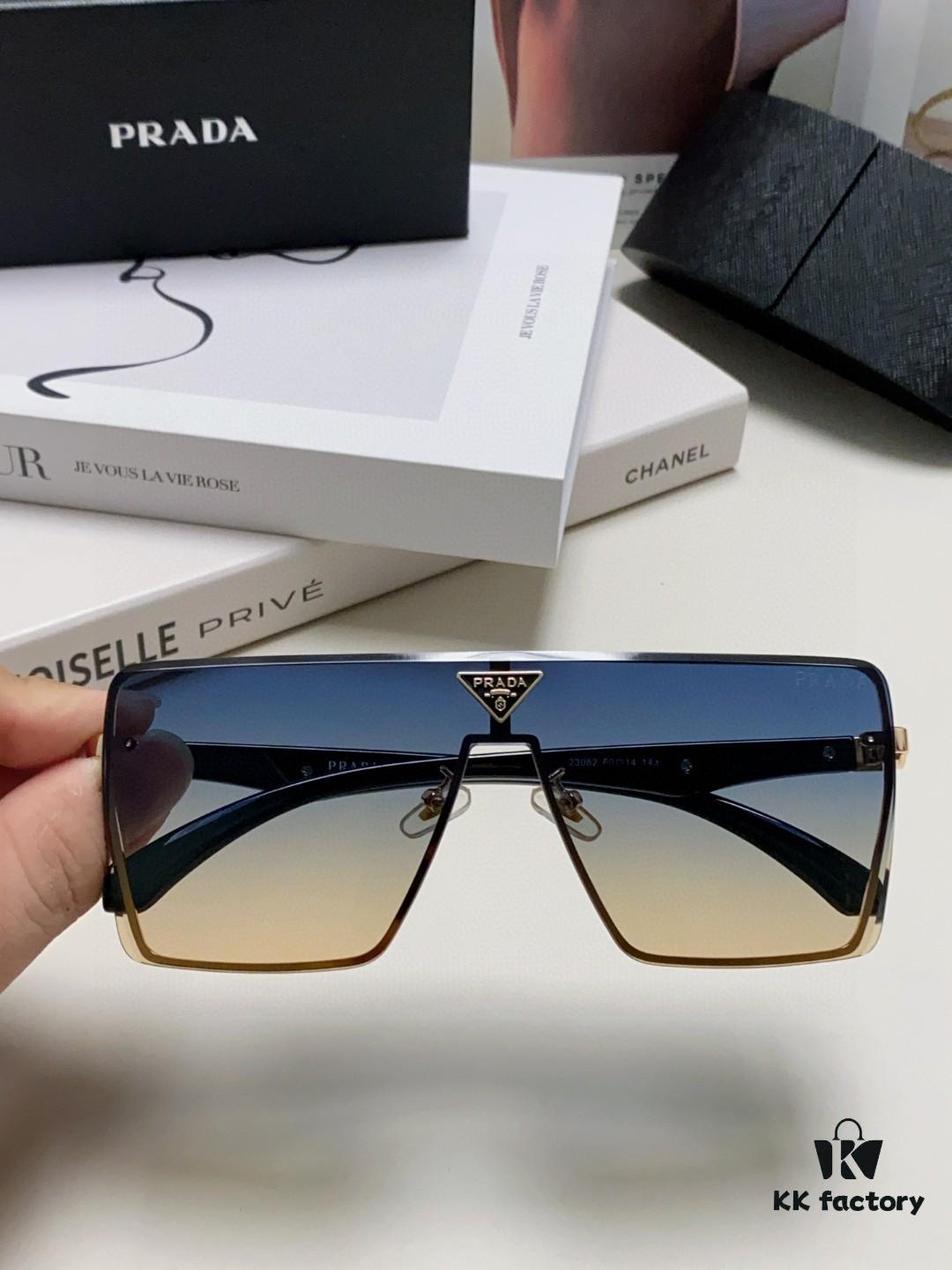 Prada 2025 New Large-Frame Unisex Sunglasses, Fashionable and Trendy Casual Shades, Travel and Driving Sun Glasses