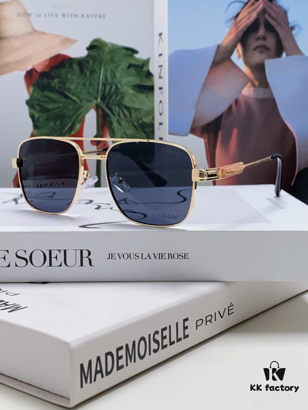 Prada 2025 Fashion New Arrival Stylish High-End Square Sunglasses Unisex UV Protection Full-Rim Sun Glasses