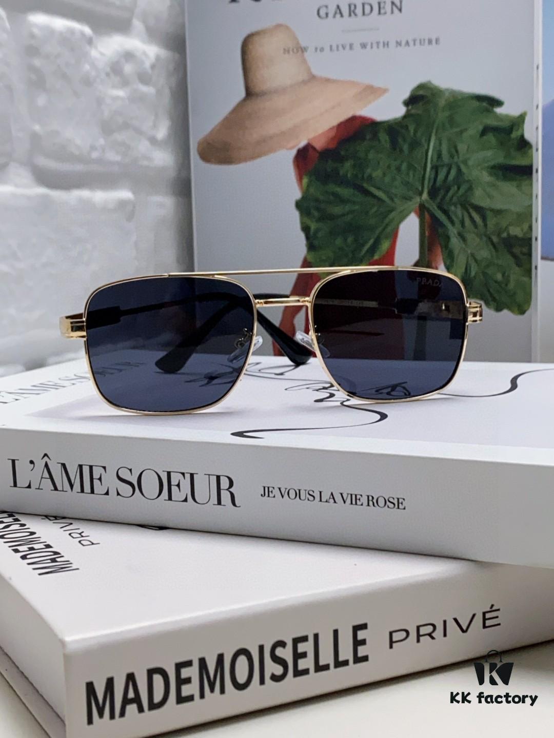 Prada 2025 Fashion New Arrival Stylish High-End Square Sunglasses Unisex UV Protection Full-Rim Sun Glasses