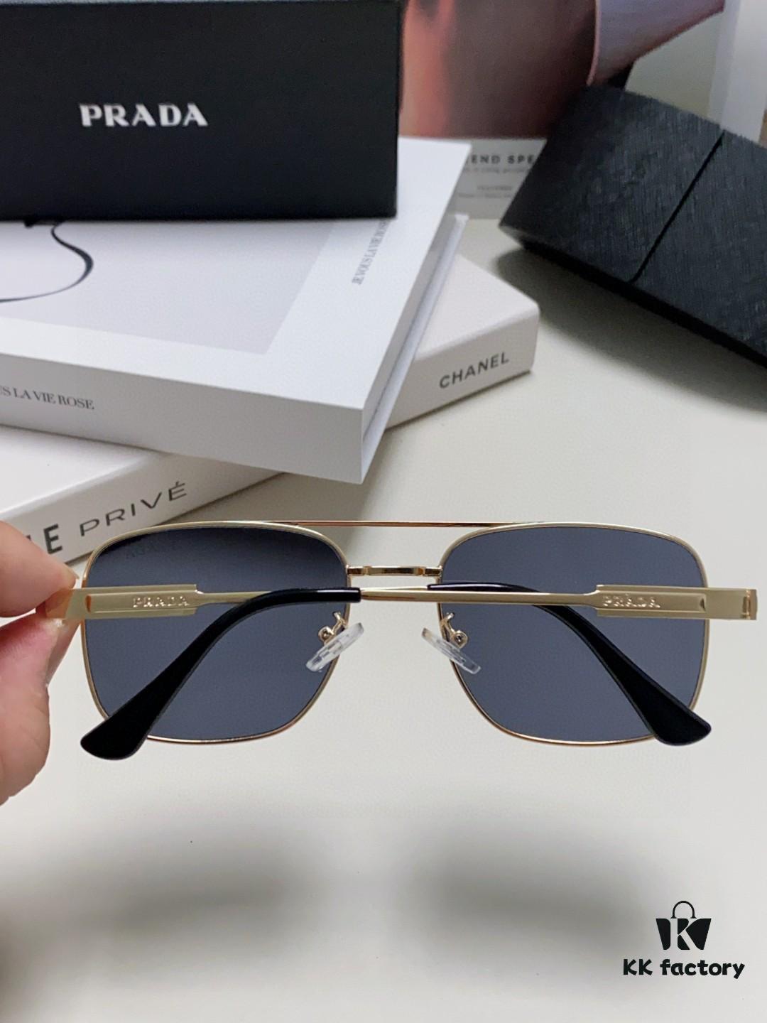 Prada 2025 Fashion New Arrival Stylish High-End Square Sunglasses Unisex UV Protection Full-Rim Sun Glasses