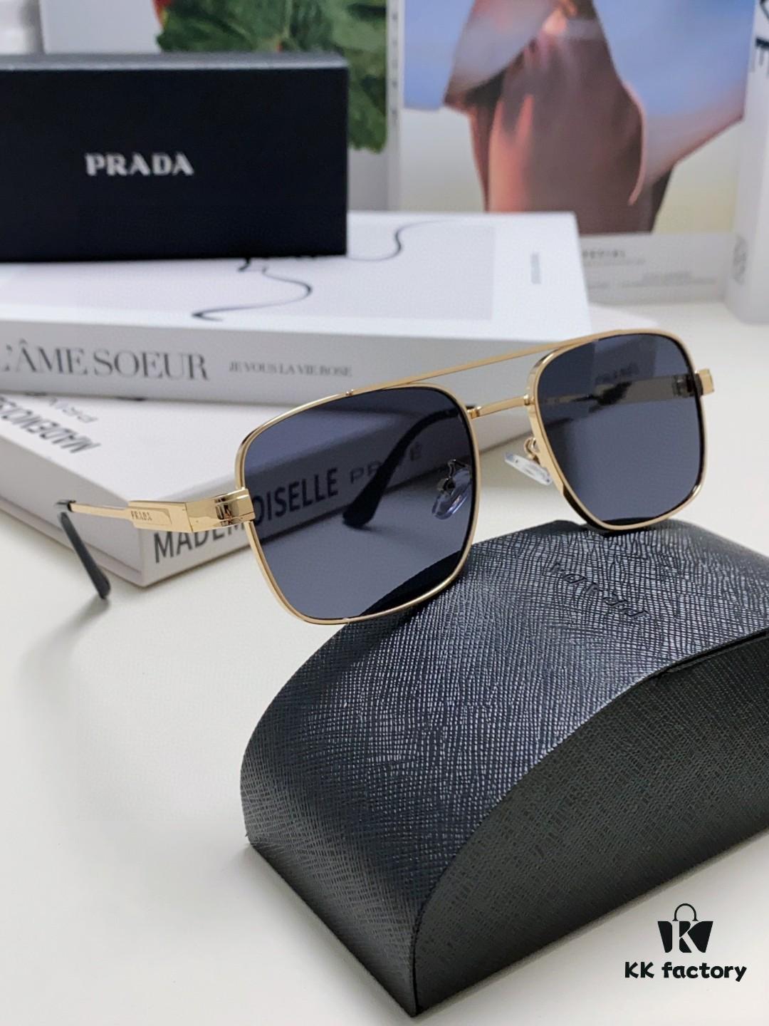 Prada 2025 Fashion New Arrival Stylish High-End Square Sunglasses Unisex UV Protection Full-Rim Sun Glasses