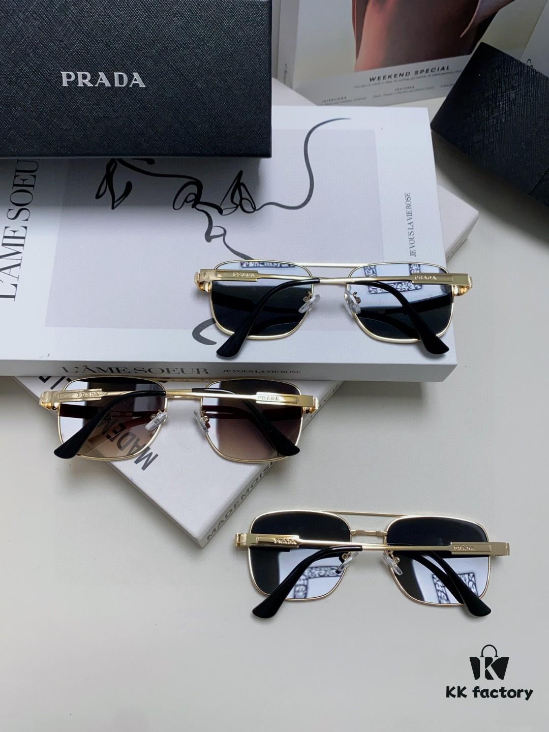 Prada 2025 Fashion New Arrival Stylish High-End Square Sunglasses Unisex UV Protection Full-Rim Sun Glasses