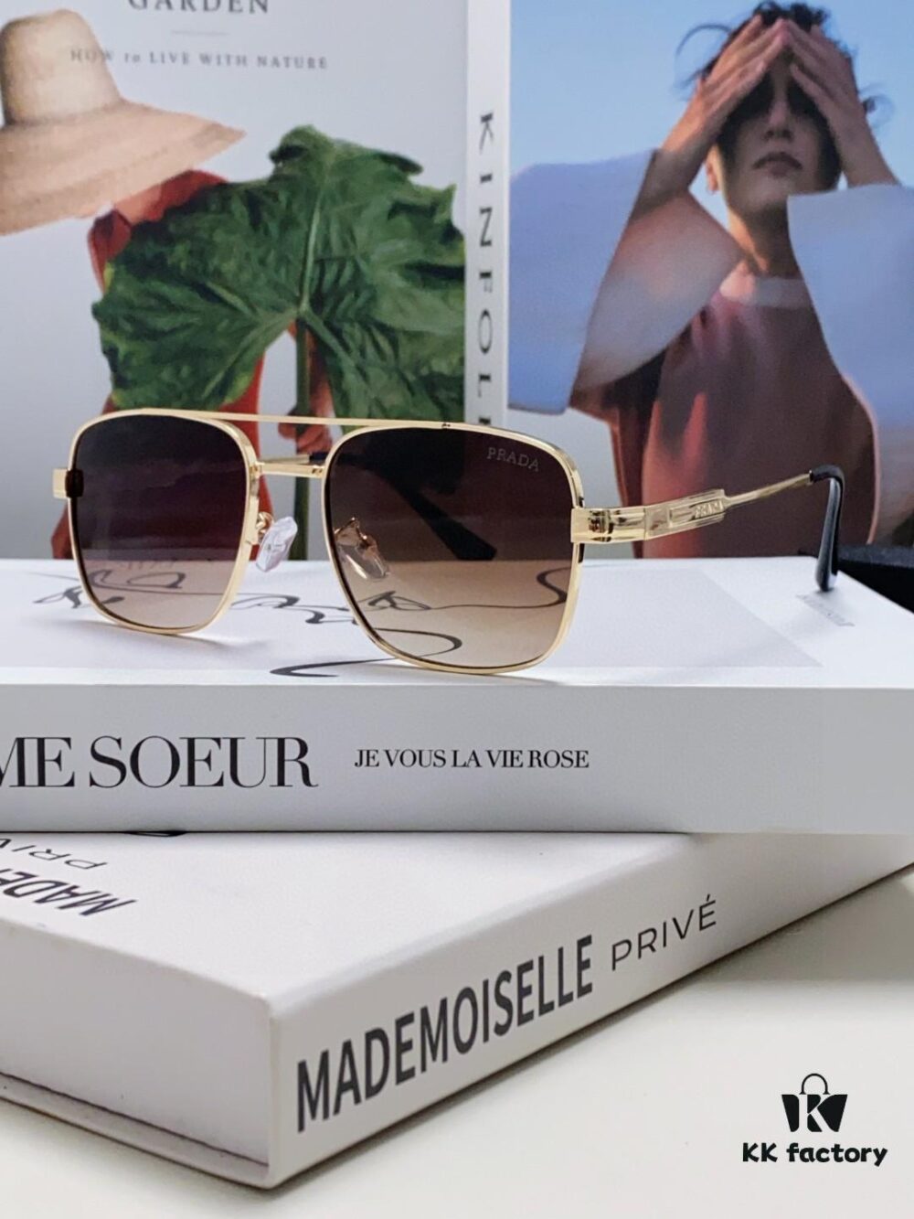 Prada 2025 Fashion New Arrival Stylish Square Frame Sunglasses Unisex UV Protection Full-Rim Sun Glasses