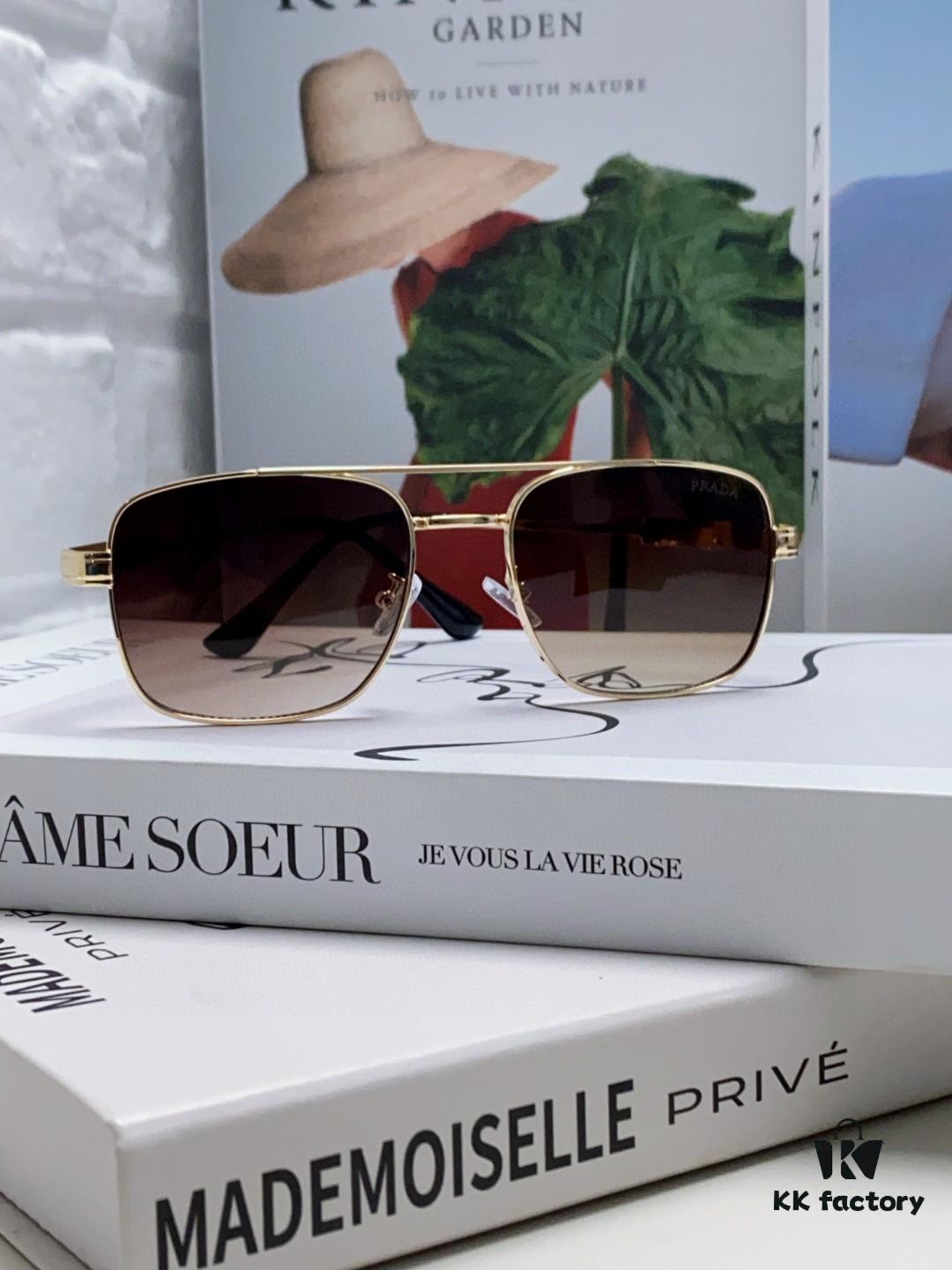 Prada 2025 Fashion New Arrival Stylish Square Frame Sunglasses Unisex UV Protection Full-Rim Sun Glasses