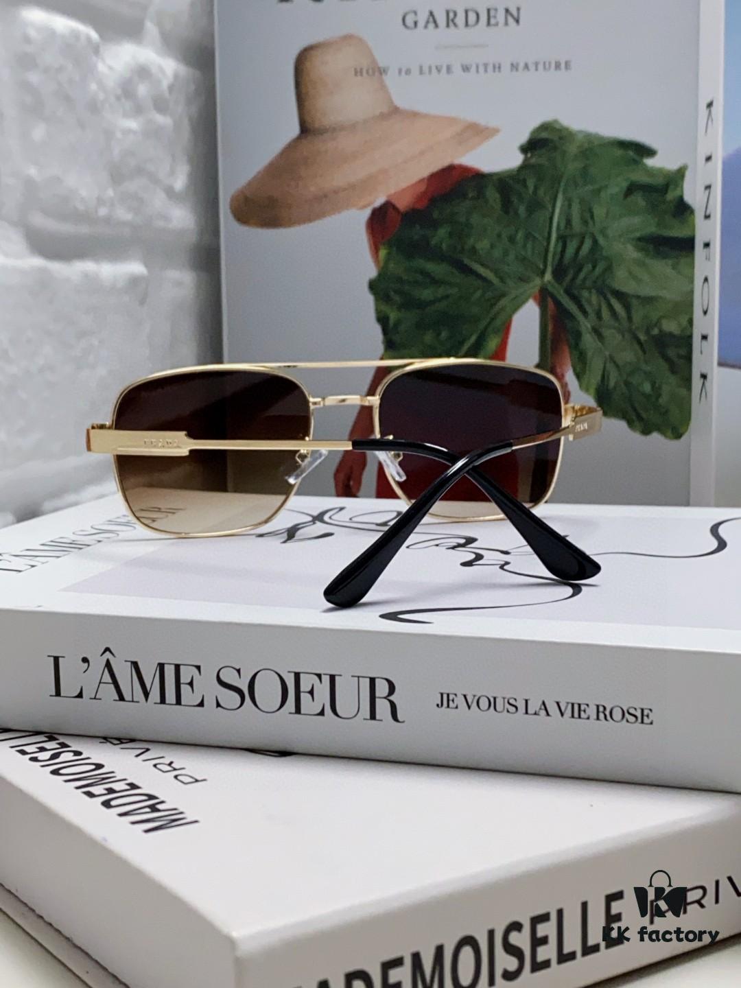 Prada 2025 Fashion New Arrival Stylish Square Frame Sunglasses Unisex UV Protection Full-Rim Sun Glasses