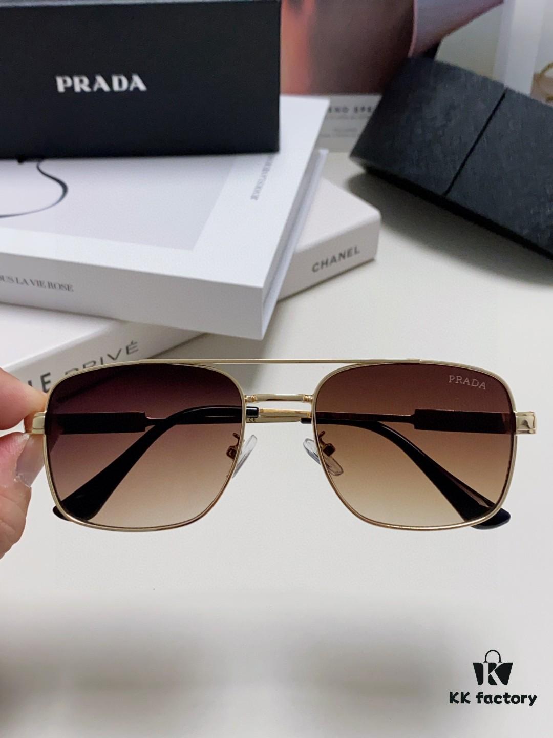 Prada 2025 Fashion New Arrival Stylish Square Frame Sunglasses Unisex UV Protection Full-Rim Sun Glasses